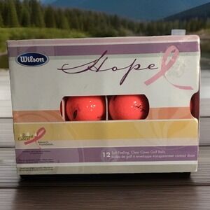 Wilson Hope Breast Cancer Research Foundation 12 Soft Feel‎ NEON PINK Golf Balls